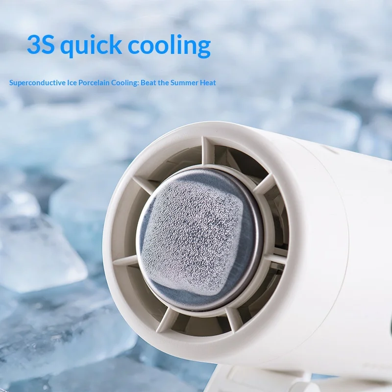 2026 USB Wearable Battery Turbo Handheld Fan Three-in-one Waist Neck Portable Mini High-speed Cooling Fan For Outdoor Use