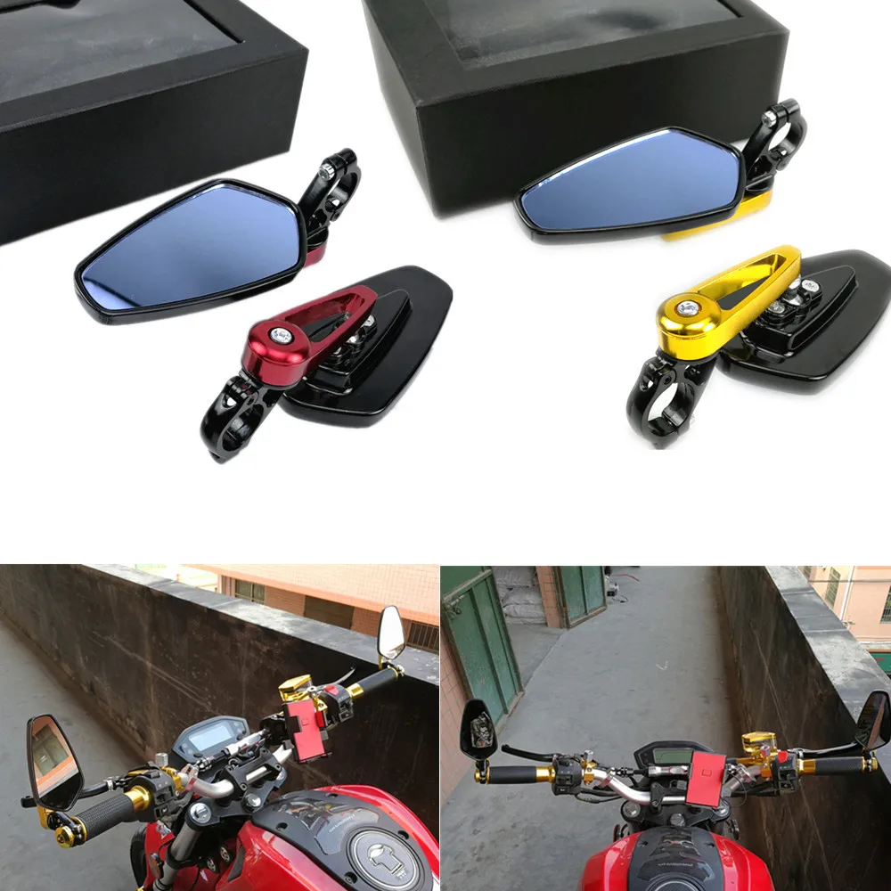 

Universial 7/8" 22mm Handlebar Side Rearview Mirrors Aluminum Bar End Mirror for KAWASAKI Z250 Z300 Z750 Z750S Z800 Z900 Z1000