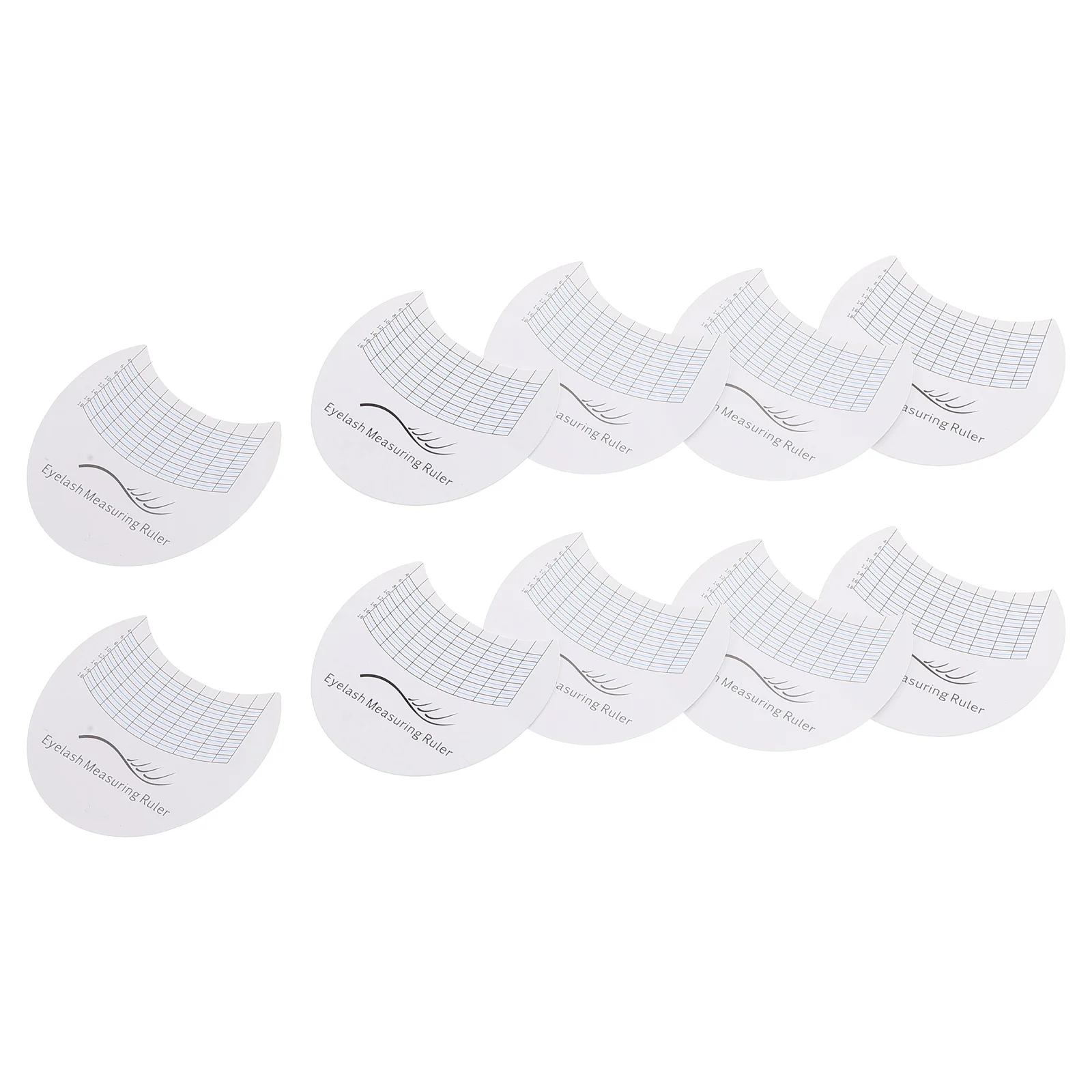 

10Pcs Eyelash Length Measuring Card Lash Curl Degree Gauge Precision Lash Measuring Tool Eyelash Technician Supplies