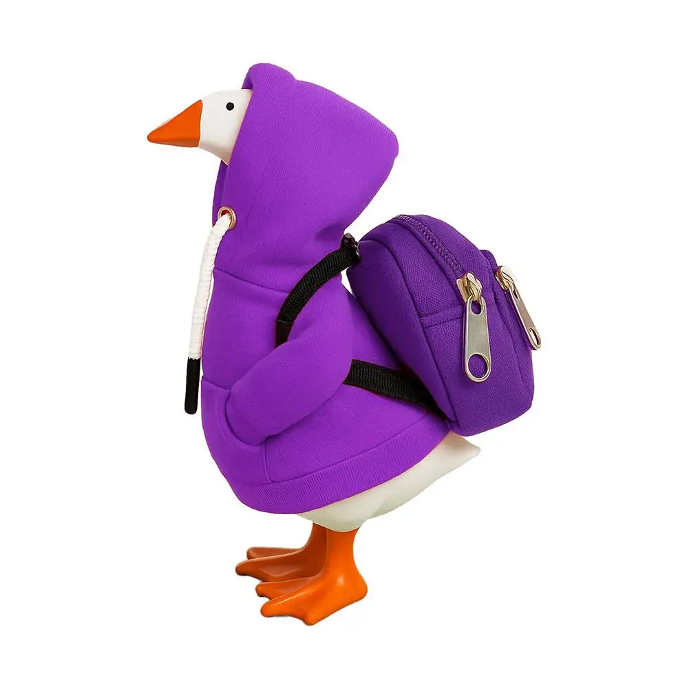 Funny 7 Inch Goose Outfits Hoodies Soft Solid Color Mini Porch Goose Hoodies Tabletop Goose Costume for Table Decoration