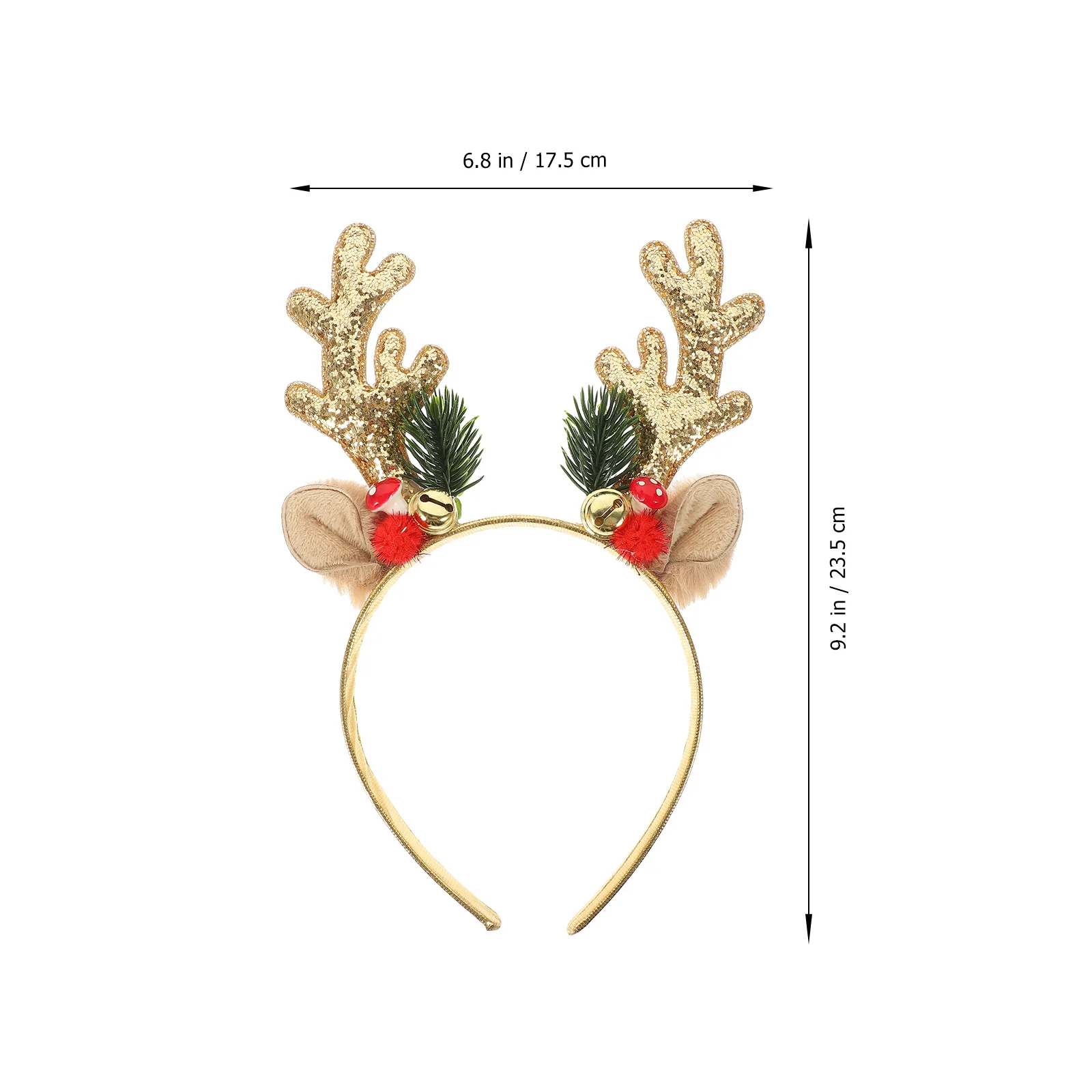 

Christmas Reindeer Antler Headband Bell Hair Band Delicate Workmanship Xmas Holiday Role-Playing Headband Lovely Xmas Headdress