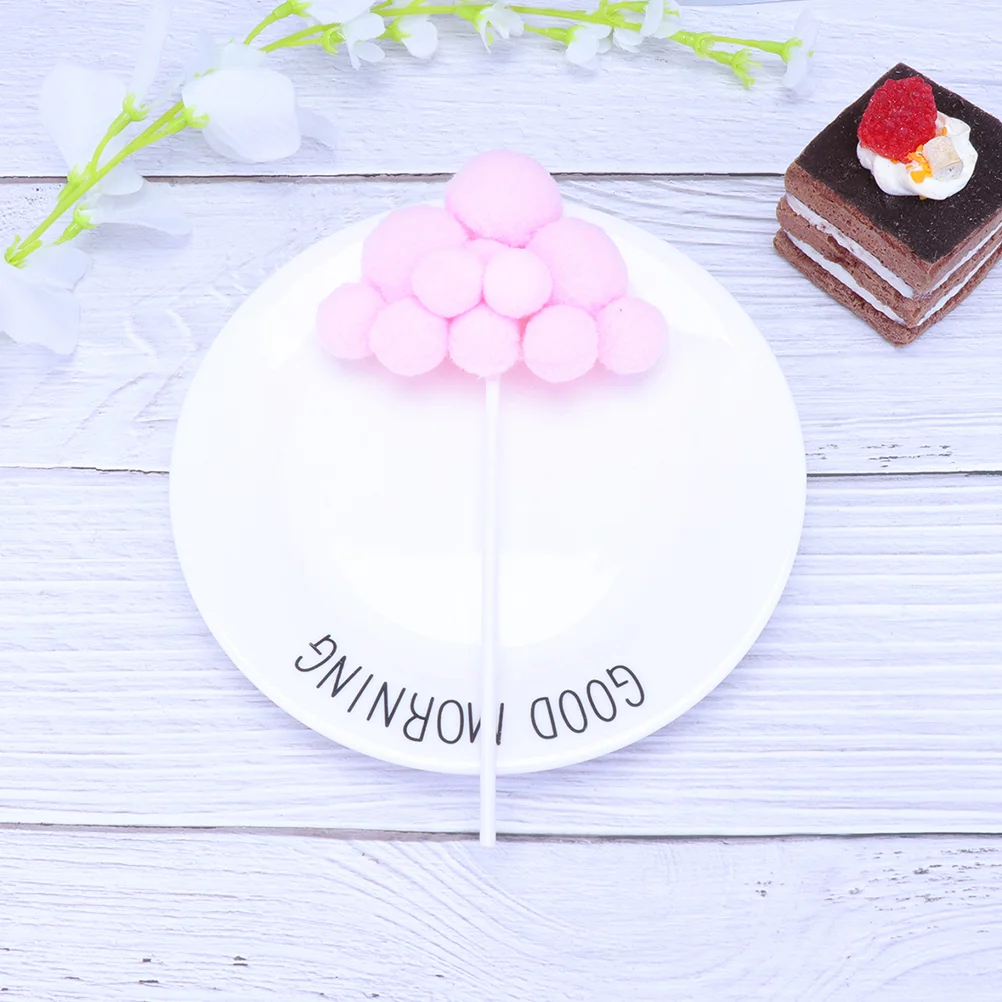 5 Pcs Decorate Birthday Cake Decoration Baby Miss Ballon Edible Sugar Clouds Decorations Party Cupcake Picks