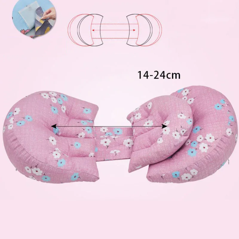 

Cotton Pregnant Women Waist Pillow Adjustable U-shaped Maternity Pillow Side Sleeping Pillows Widened In the Third Trimester