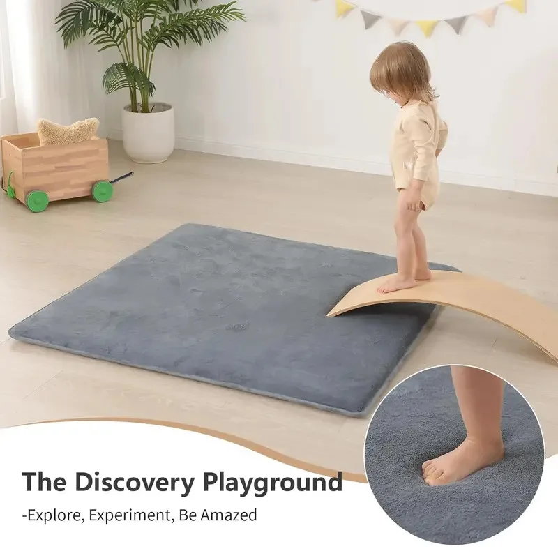 Memory Foam Children's Play Mat - Large Non-slip Anti-fall Crawling Mat with Soft and Skin-friendly Material