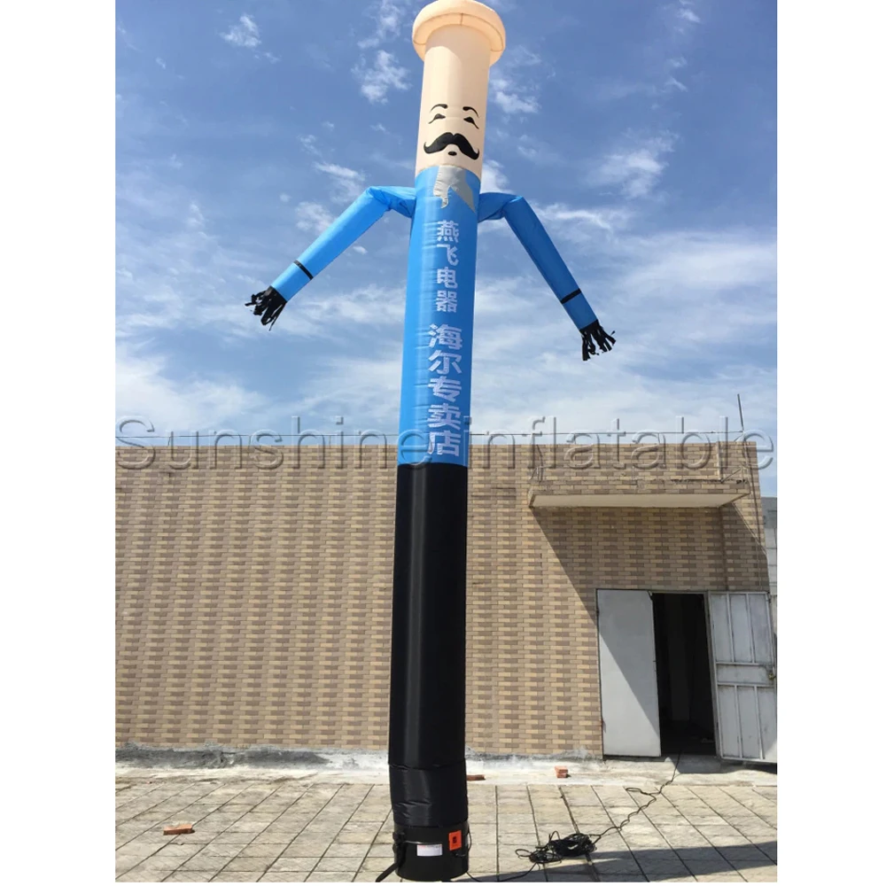 

Custom logo advertisment chef inflatable sky air dancer dancing man single tube powerful blower included