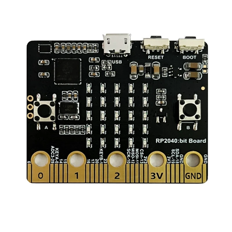 HOT-2PCS para Raspberry Pi PICO RP2040 Bit, placa base Compatible con BBC Microbit Shape Python, placa base de programación