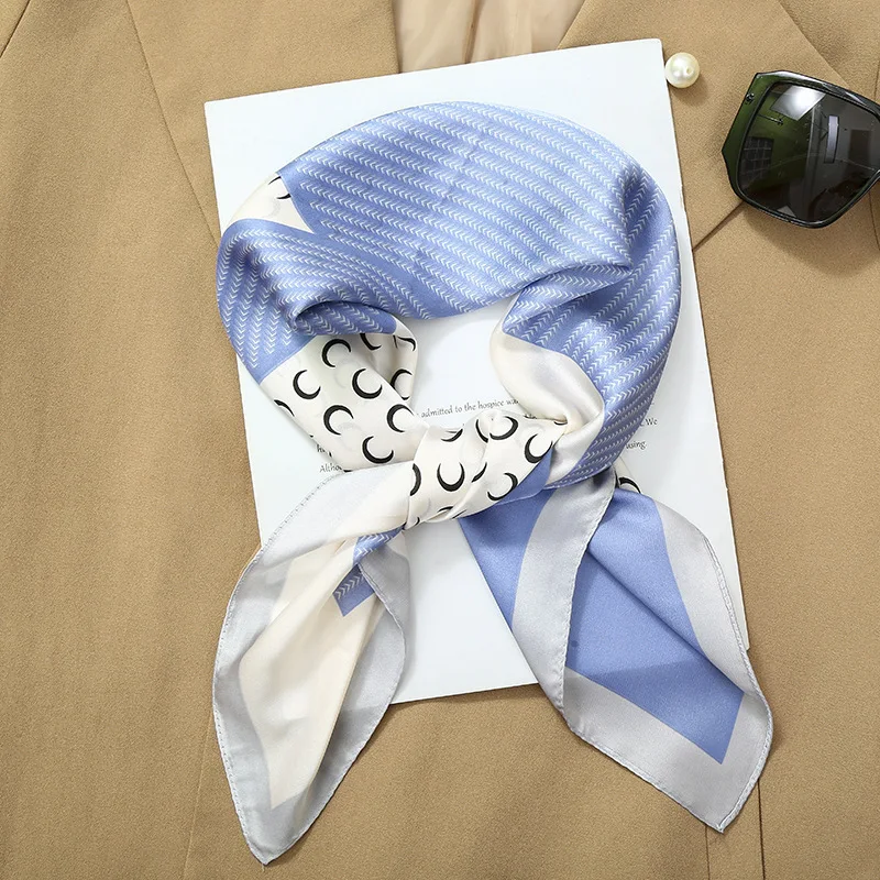 Silk small square for women 2026 new model simulated silk Korean version versatile professional small scarf