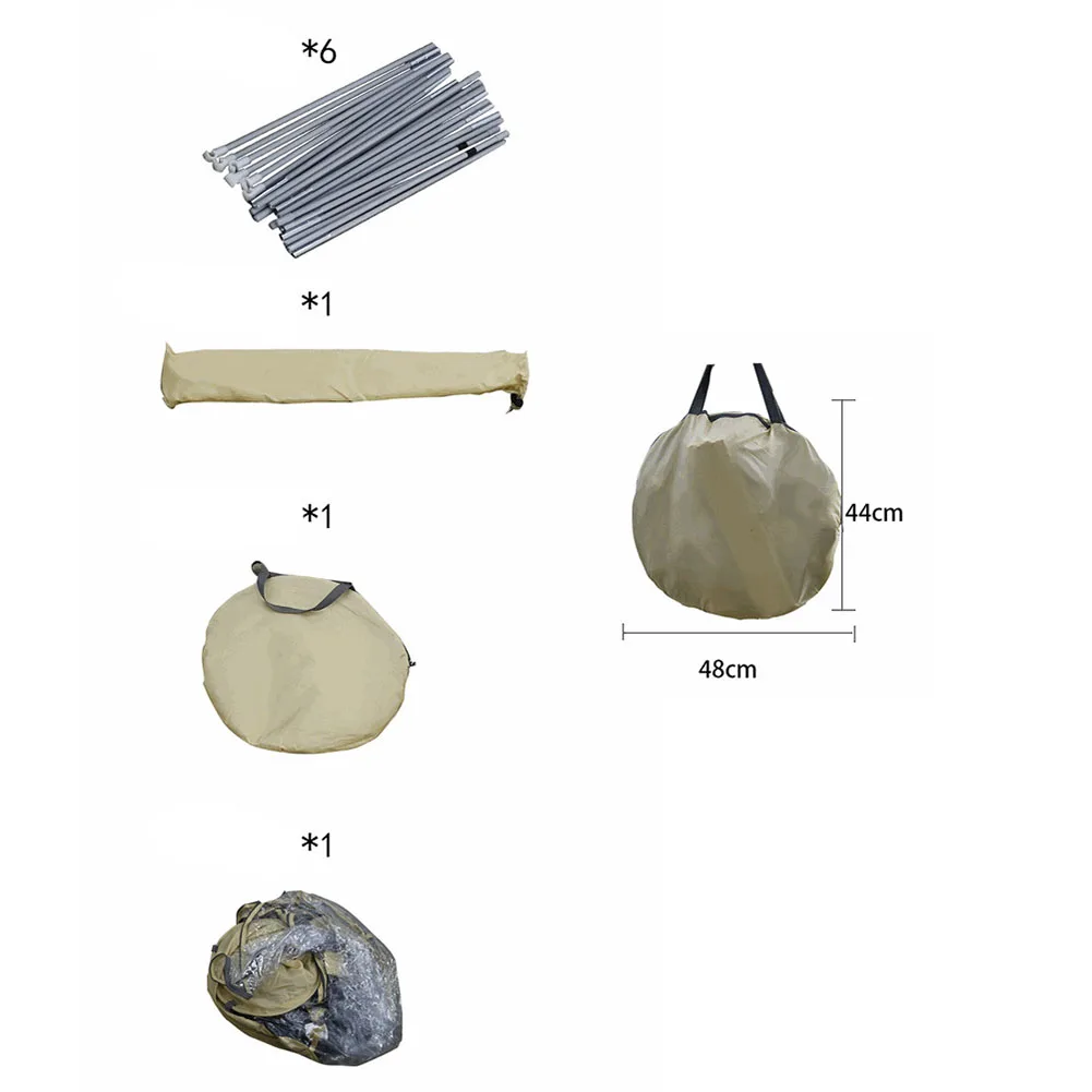 

Outdoor Events Four-Sided Tent Four Sided Outdoor Tent Camping Shelter Approx. 100*100*160cm Spacious Interior