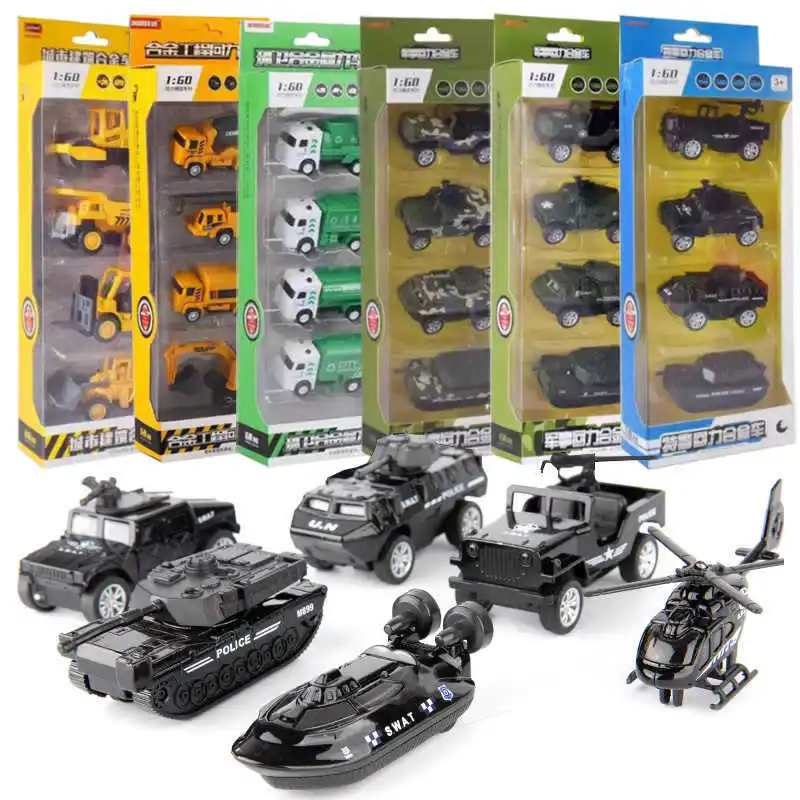 Diecast 1:60 SWAT Armored Military Truck Model, Alloy Simulation Off-Road Vehicle Toy, Collectible Display Ornament Toy Set