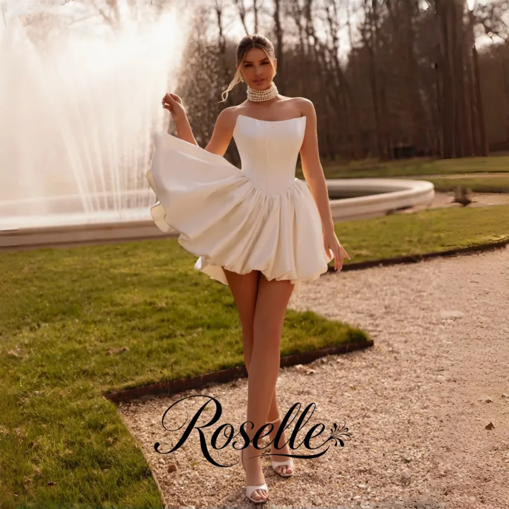 Wedding Qw - ROSELLE Mini Abito da Sposa Semplice