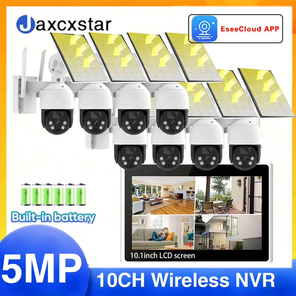 10CH 5MP Wifi Solar…