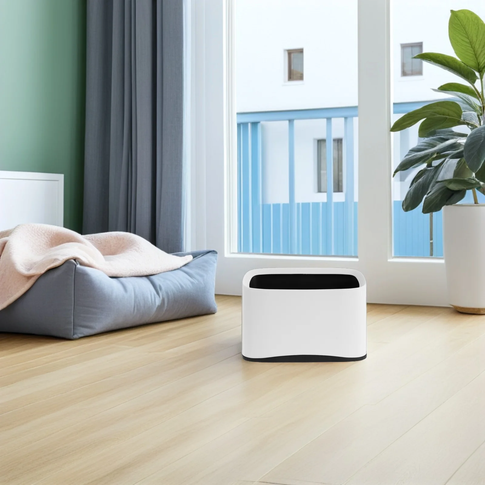 حامل مغرفة فضلات القطط مع حامل قابل للإزالة وتصميم متكامل أنيق - ملحق صندوق نفايات مدمج لتنظيم المنزل