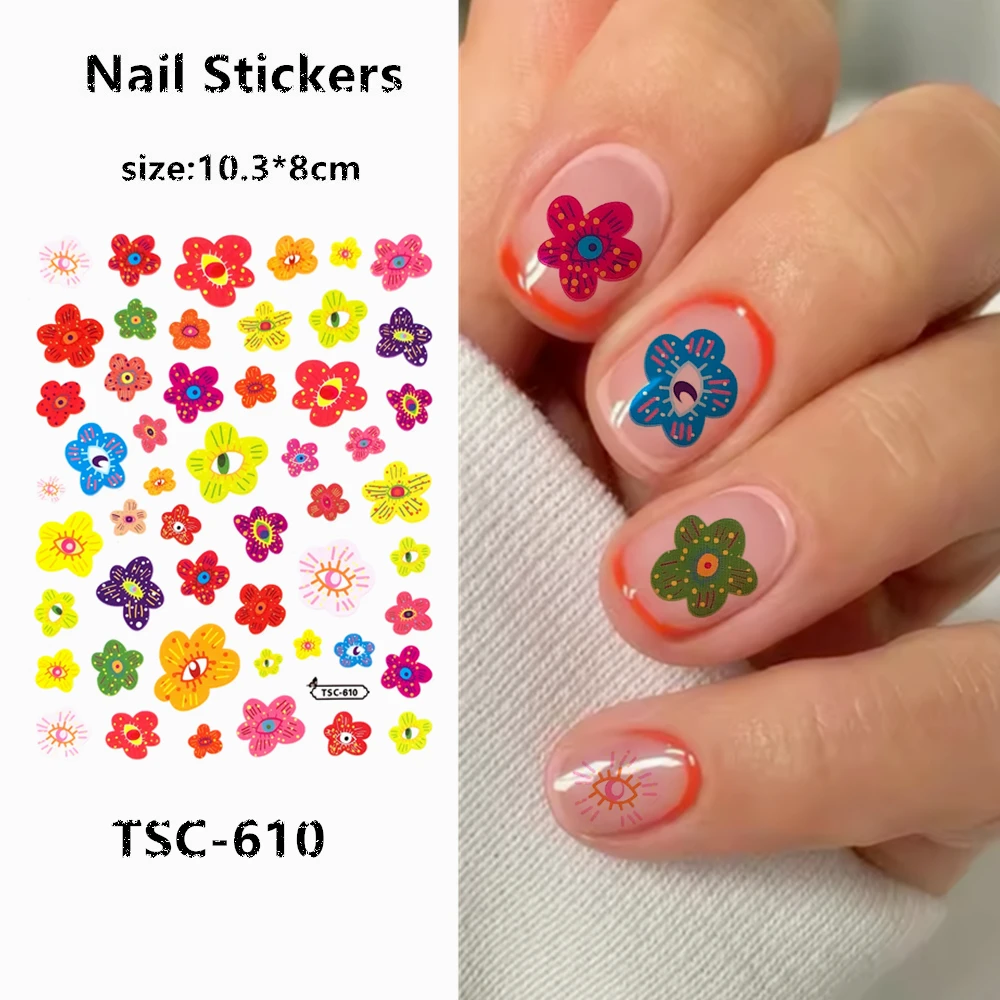 Seria TSC TSC-611 3D węzeł motylkowy kwiat Nail art naklejka do paznokci narzędzie dekoracyjne suwaki do naklejek na paznokcie