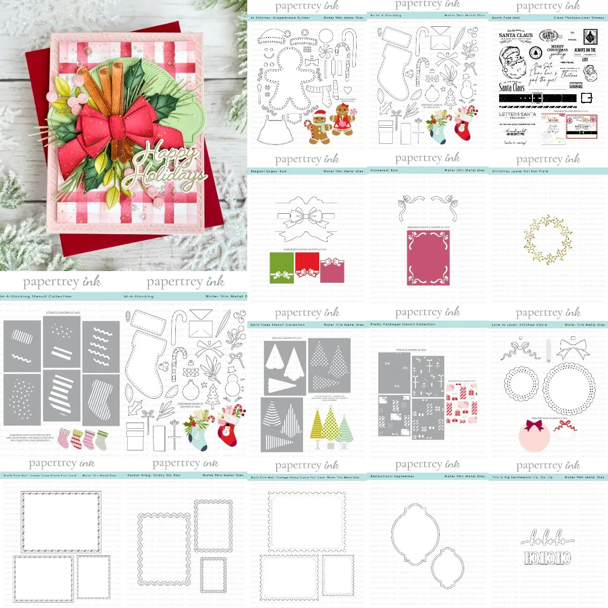 2024 New September Christmas Laurel A Stocking Die Stamp Stencil Hot Foil For Diy Scrapbook/photo Album Decor Embossed Paper