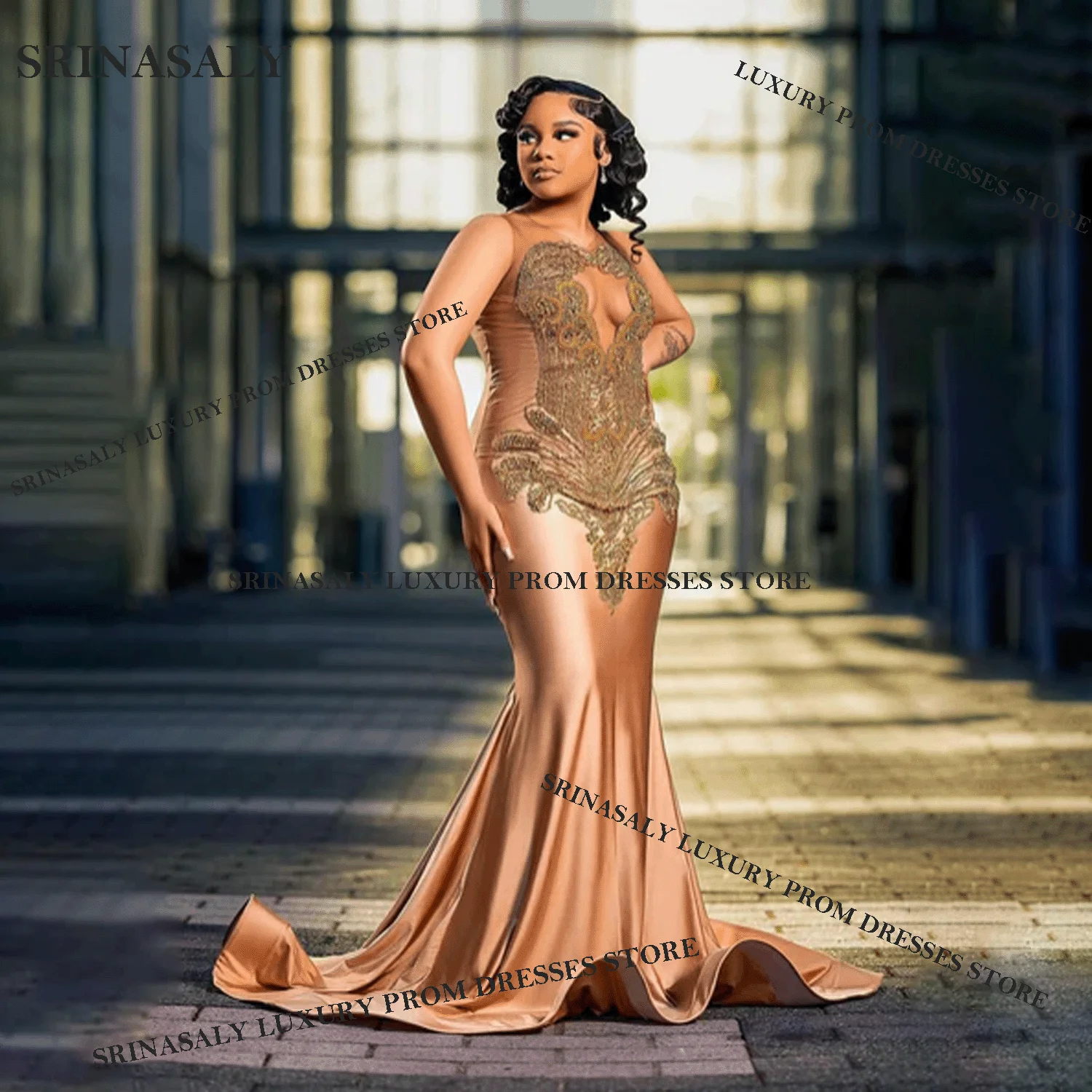 Customized Luxury Lace Long Mermaid Prom Dresses For Beading Crystal Diamond Beading Exquisite 2025 Open back Evening Gown Robe