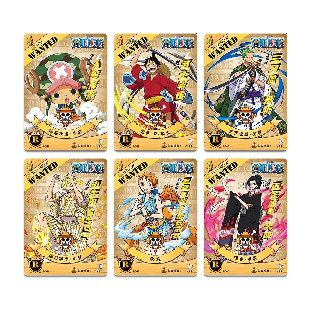 Koleksi One Piece Kotak Kartu Langka Anime Luffy Zoro Kanye Chopper TCG Permainan Koleksi Kartu Pertempuran untuk Hadiah Ulang Tahun Anak Mainan