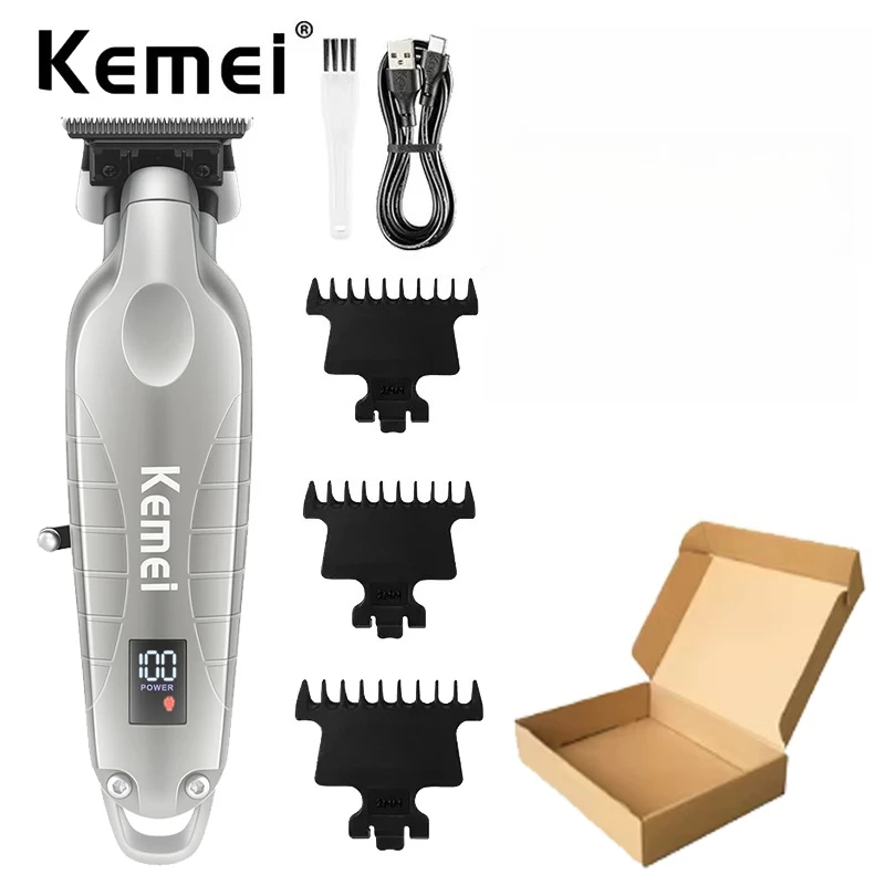Kemei 2293 Professional Hair Beard Trimmer Men Barber Rechargeable Finish Hair Cutting Machine Zero Gapped Cordless Hair Clipper image 3