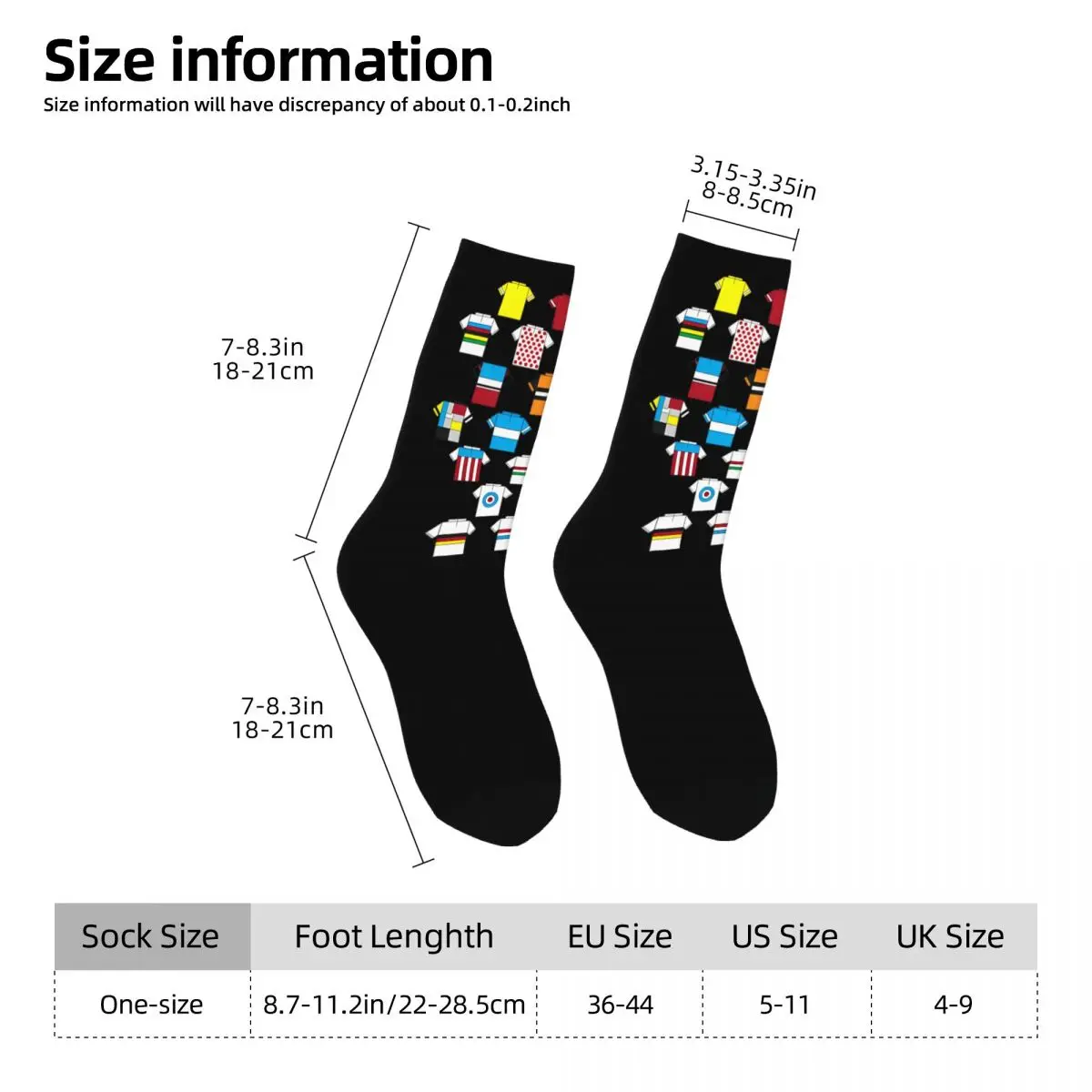 Calcetines Unisex para hombre Tour De Frances, medias De ciclismo Le, calcetines transpirables informales De invierno, calcetines antideslizantes estampados para escalada