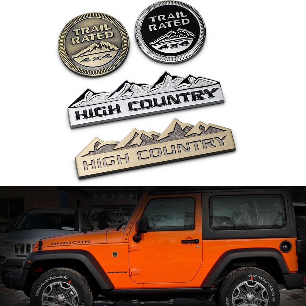 1Pcs 3D Metal  Emblem Decal stickers For Jeep Wrangler Grand Cherokee Compass Renegade Auto Styling Accessories