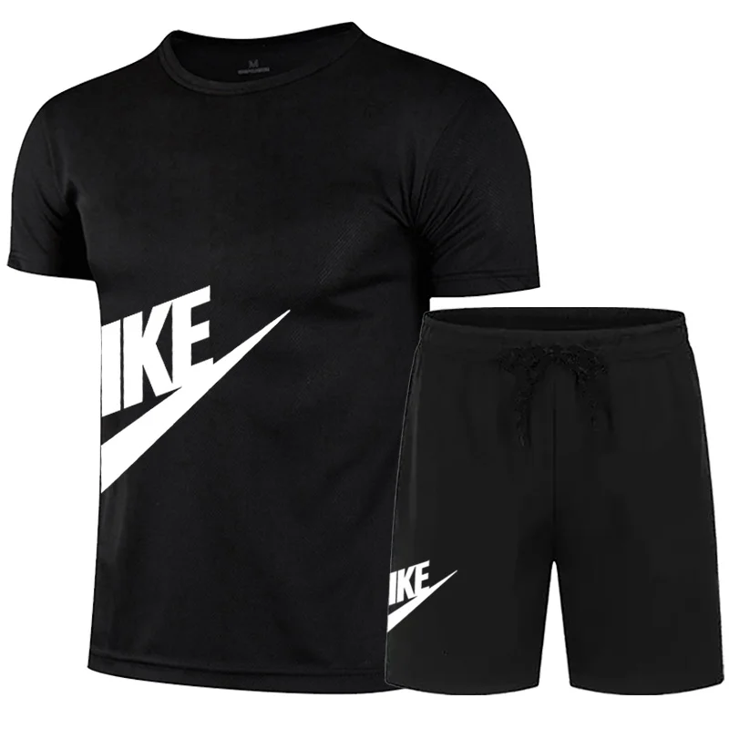 Summer Men\'s Sport Shorts Gym Jerseys set Male Breathable Tennis Shorts Suit Quick-Drying Badminton Trousers Running Fitness