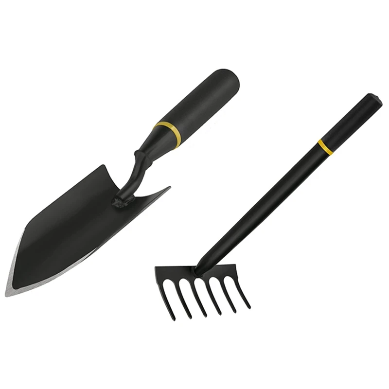 

2-Piece Trowel Garden Tool Includes A Narrow Shovel With A Length Of 32Cm And A Scarifying Rake With A Length Of 41Cm