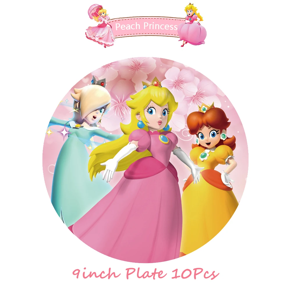 Prinses Perzik Mariod Super Bros Feestartikelen Meisje Gunsten Feestaccessoires Decoratie Papieren Bord Beker Achtergrond Festivel Cadeau