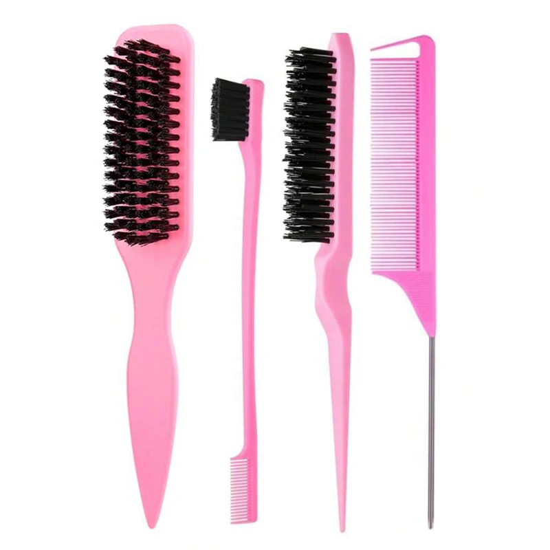 Bristle Slick Back haarborstel voor een gladde paardenstaartknot en het gladmaken van babyharen, losse haren, edge control - backcombing & teasing