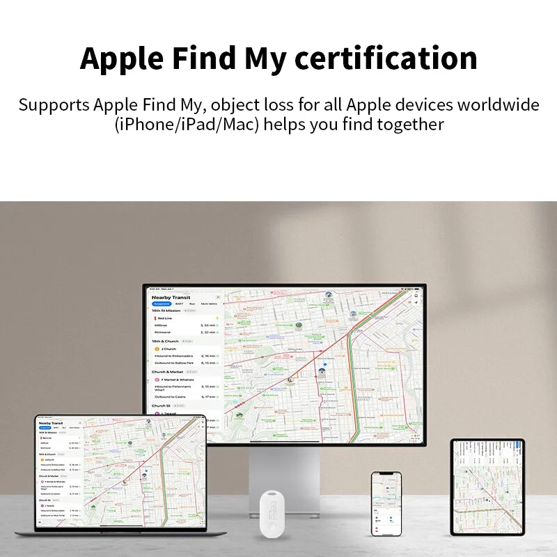 Mini Global Tracker For iPhone Find My App Smart Realtime Location Track For Keys Wallet Kids Pets Anti-lost Finder