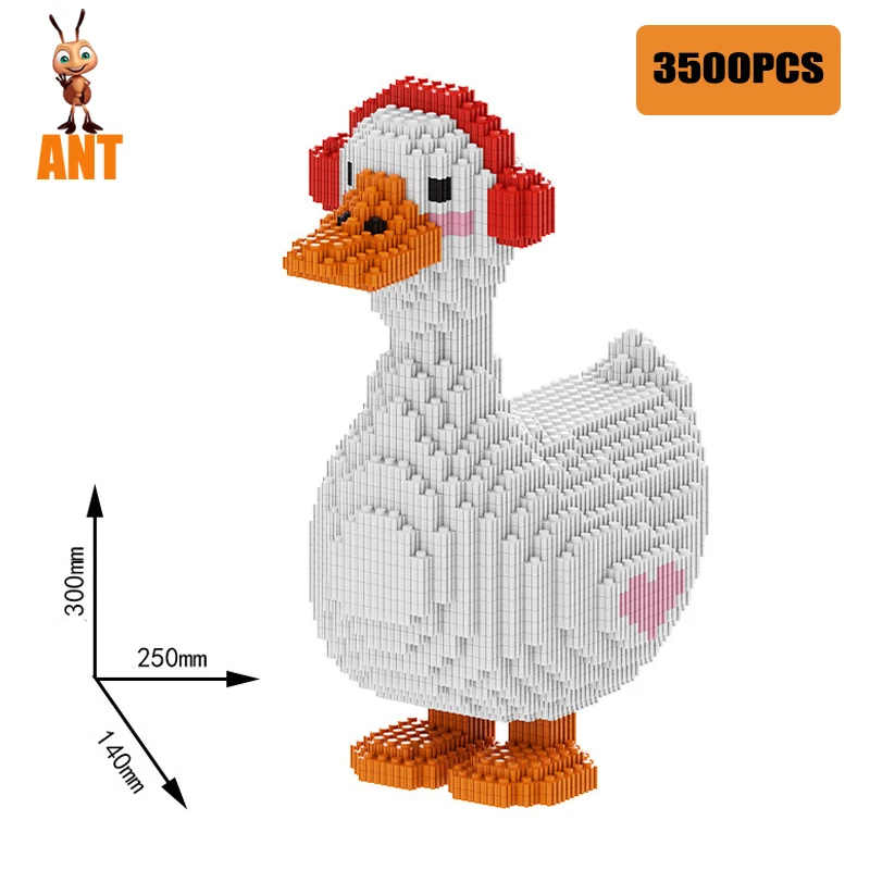 

Развивающий конструктор серии Kawaii Animal: Музыкальная 3D-модель лебедя с наушниками, игрушки-конструкторы, подарки на праздники, 14+ лет