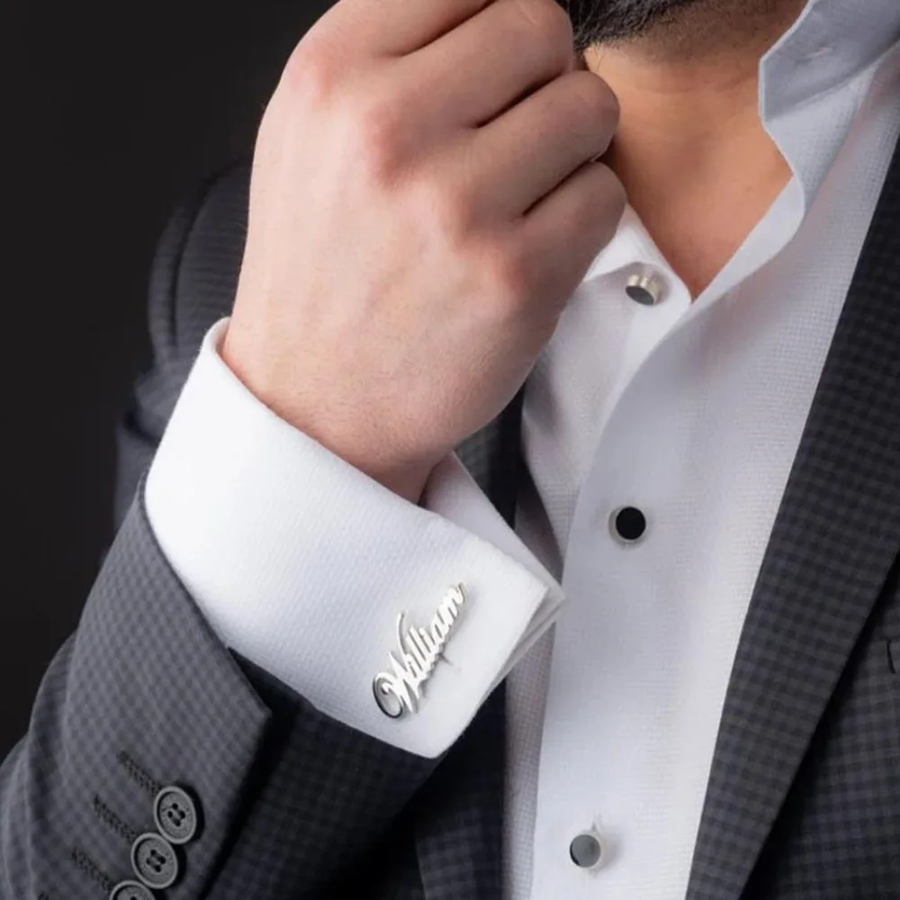 Personalized name cufflinks, Custom cufflinks, Groom and best man gifts, Groom wedding cufflinks, Unique men's gifts