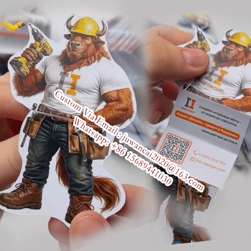 Custom Foldable Business Cards With Logo qr Code Unique Design Printable Shaped Folding Flyer Promotional Coupons Free Shipping