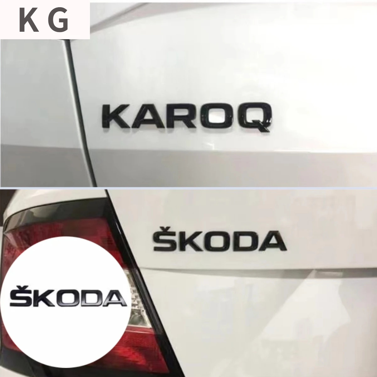

Car sticker modified rear trunk For Skoda series 4X4 FABIA KAMIQ KAROQ KODIAQ OCTAVIA RAPID SUPERB YETI letter logo accessories