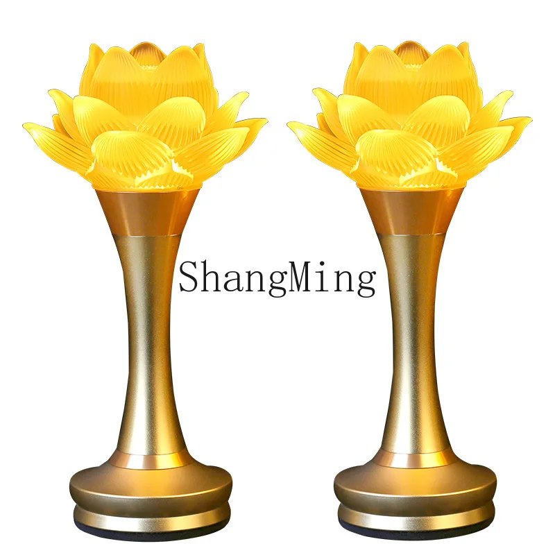 

PYH rechargeable lotus lamp led long light Buddha lamp Buddha front supply lamp household plug-in Bodhisattva