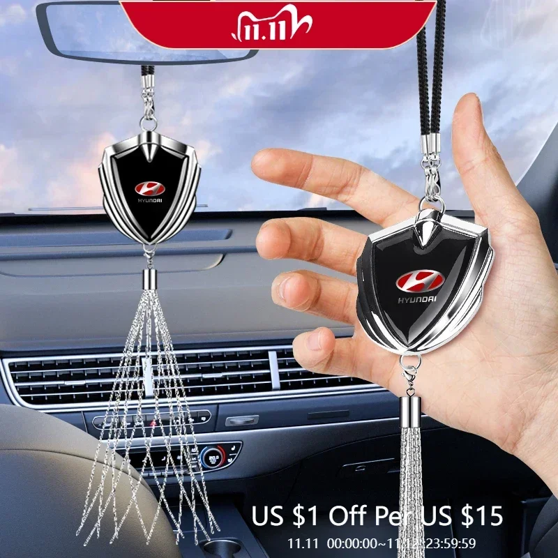 

Car Rearview Mirror Pendant Auto Interior Hanging Ornaments Accessories For Hyundai i30 Tucson i20 Accent i10 Elantra Veloster