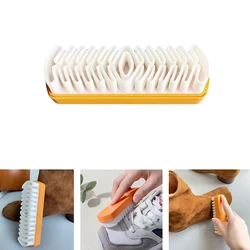 Suede Shoe Brush Plastic Handle White Rubber Cleaning Stain Eraser For Suede Nubuck Material Boots Bags Cleaner Tool