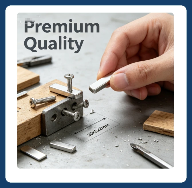 Super Strong 20x5x2mm Neodymium Magnet Rectangular Block NdFeB Permanent Magnet For DIY Handmade Gift Box Crafts