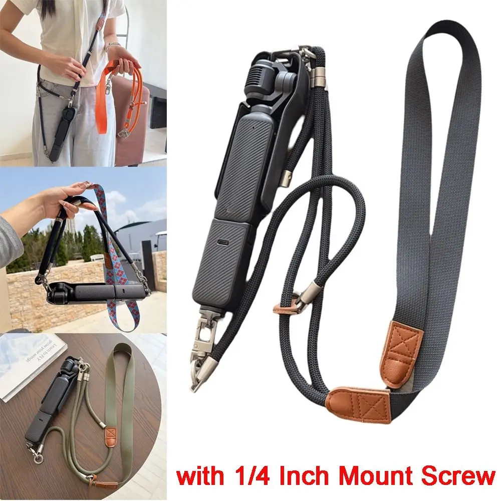 3-in-1 Multi Wear Camera Shoulder Strap Length Adjustable Quick Detachable Buckle Camera Anti-Lost Strap for DJI Osmo Pocket3