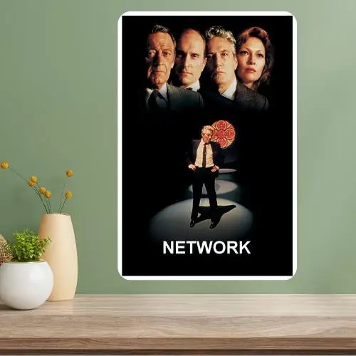 Network Metal Movie Poster Sign