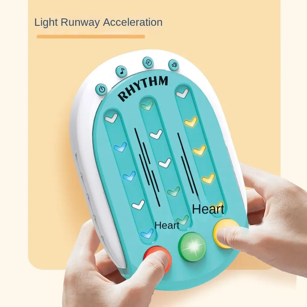 빠른 푸시 플라스틱 음악 리듬 장난감, 핸드 스피드 연습, 음악 비트, 음악 리듬 게임 기계, 부모-자녀 휴대용