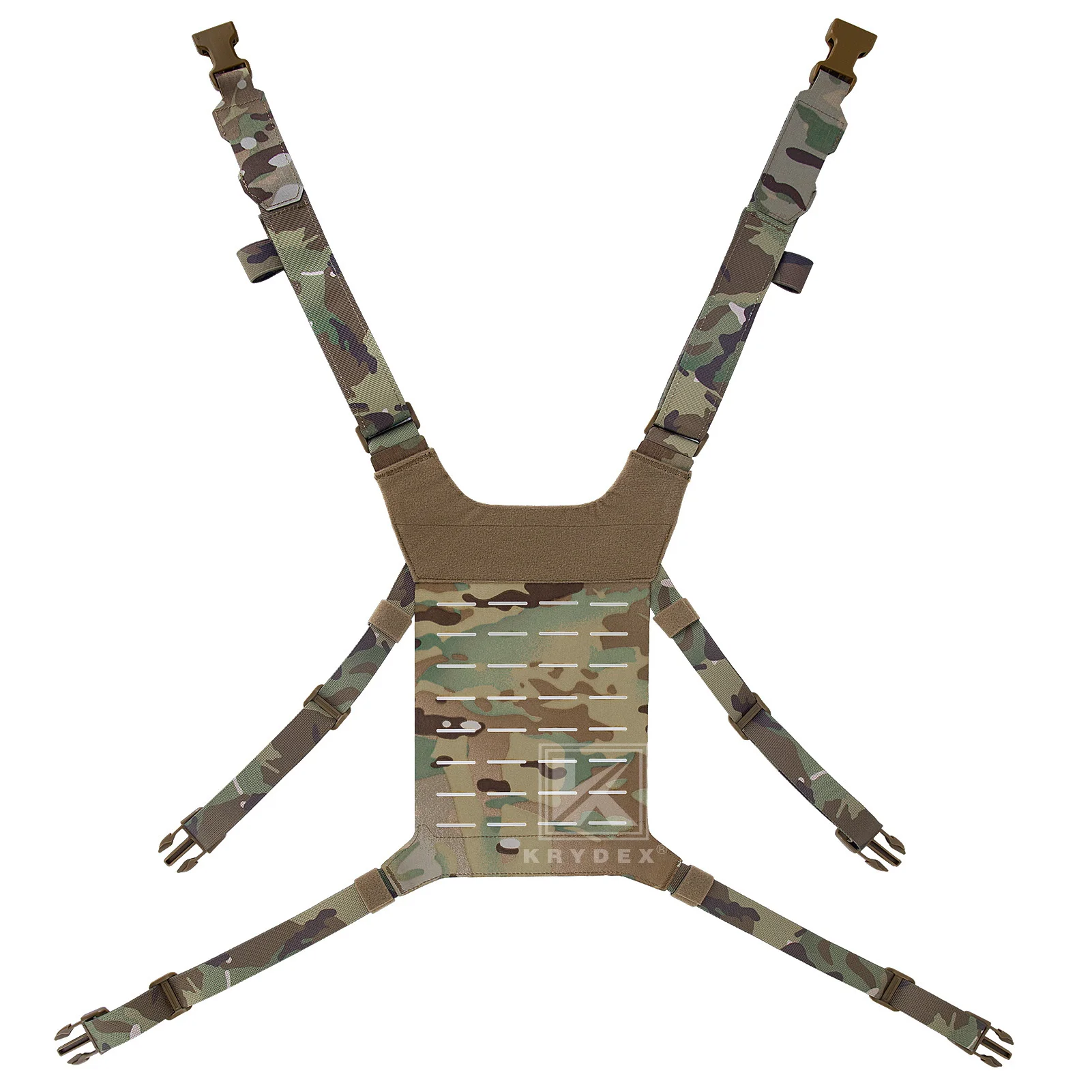 KRYDEX Taktischer Brustgurt mit Rücken-MOLLE-Panel und zusätzlichem Ladesystem für Airsoft-Ausrüstung und Zubehör – Detail 2