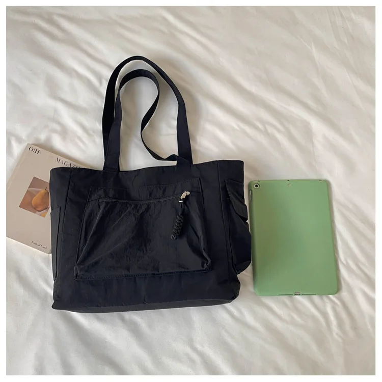 Neue modische Nylon-Schultertasche, große Kapazität, leichte, lässige Alltagstasche, Umhängetasche für Damen – Detail 22