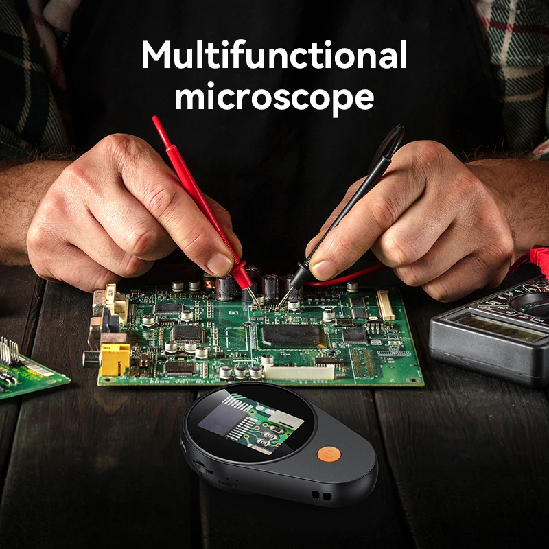 2inch 2MP 1080P 500X For Children Educational Digital Microscope CMOS Borescope Inspection Otoscope Handheld Endsocope Magnifier
