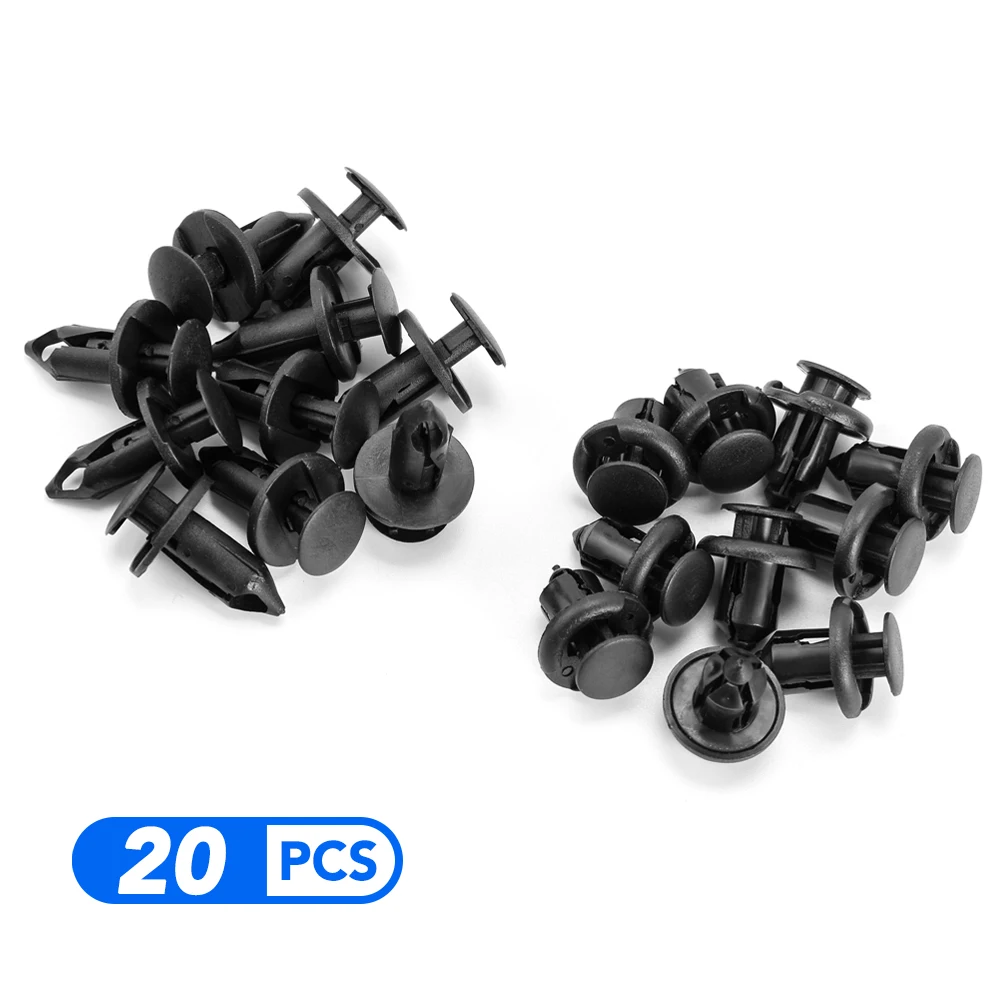 30-Pack White Plastic Push Rivets – Splash Guard & Trim Fasteners, 12x20mm