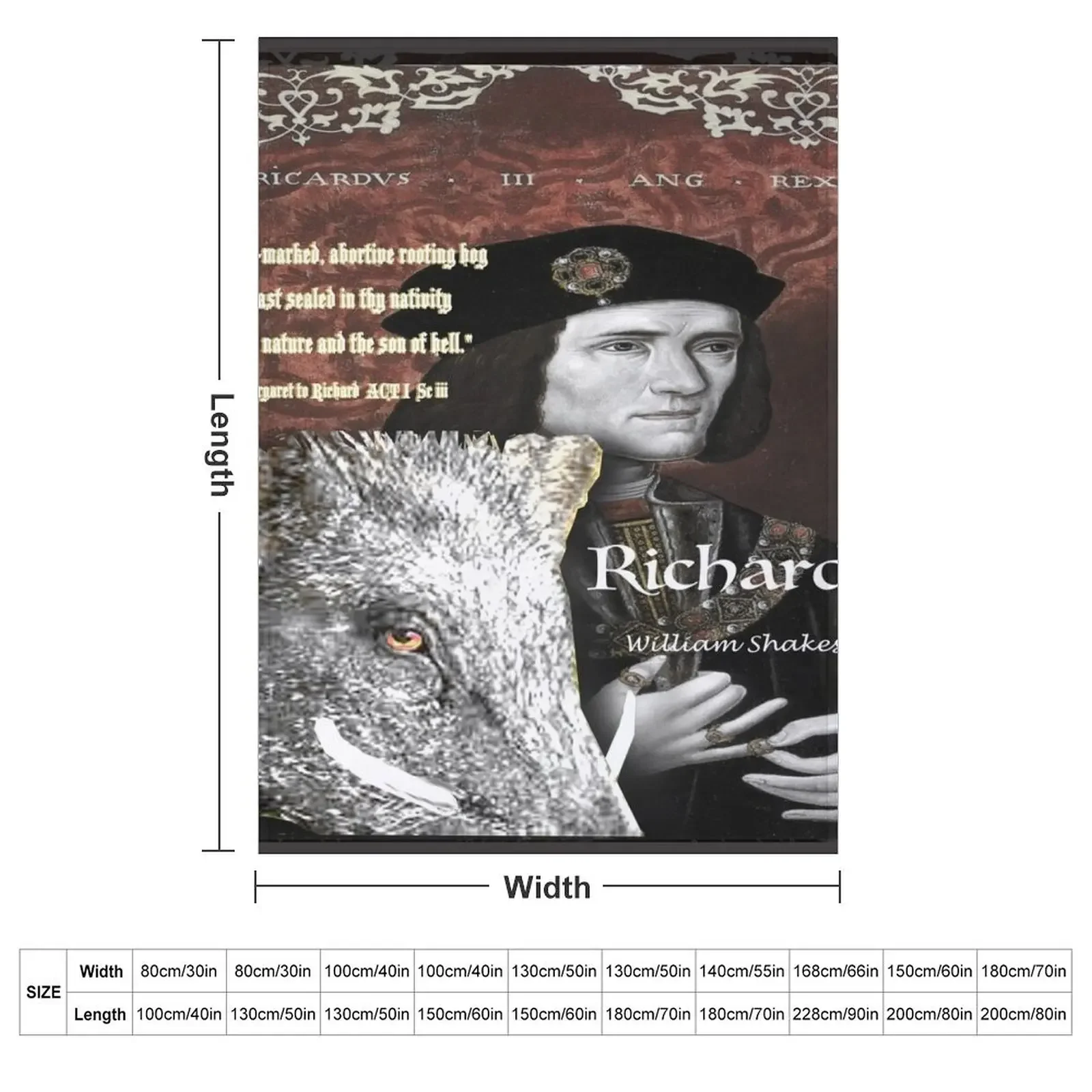 Richard lll image and quote Throw Blanket Luxury St Flannels Heavy Blankets Sofas Of Decoration Blankets