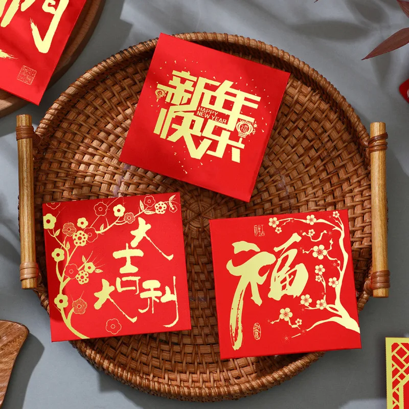 Lbsisi Leven 20Pcs Lente Festival Rode Enveloppen Lucky Geld Rood Pakje Bruiloft Chinese Nieuwe Jaar Decoratie 2023 Konijn Hongbao