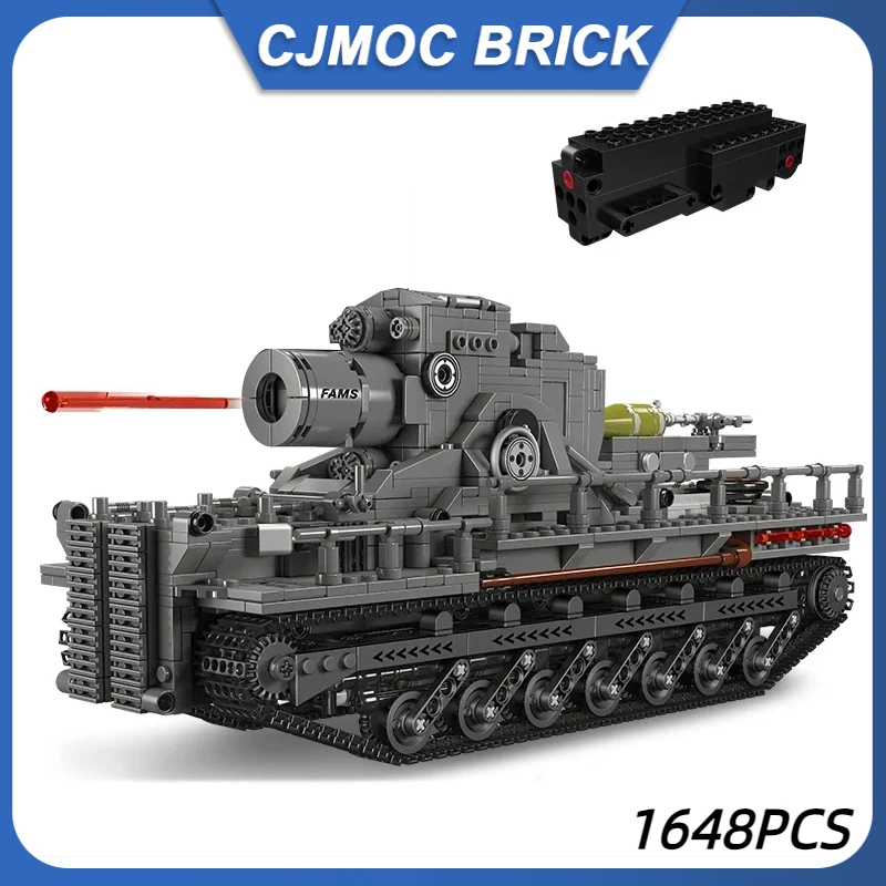 Mould King 20028 Military Tank Building Block The Remote Control Karl Mortar Model Assembly Tank Brick Toys Kids Christmas Gift