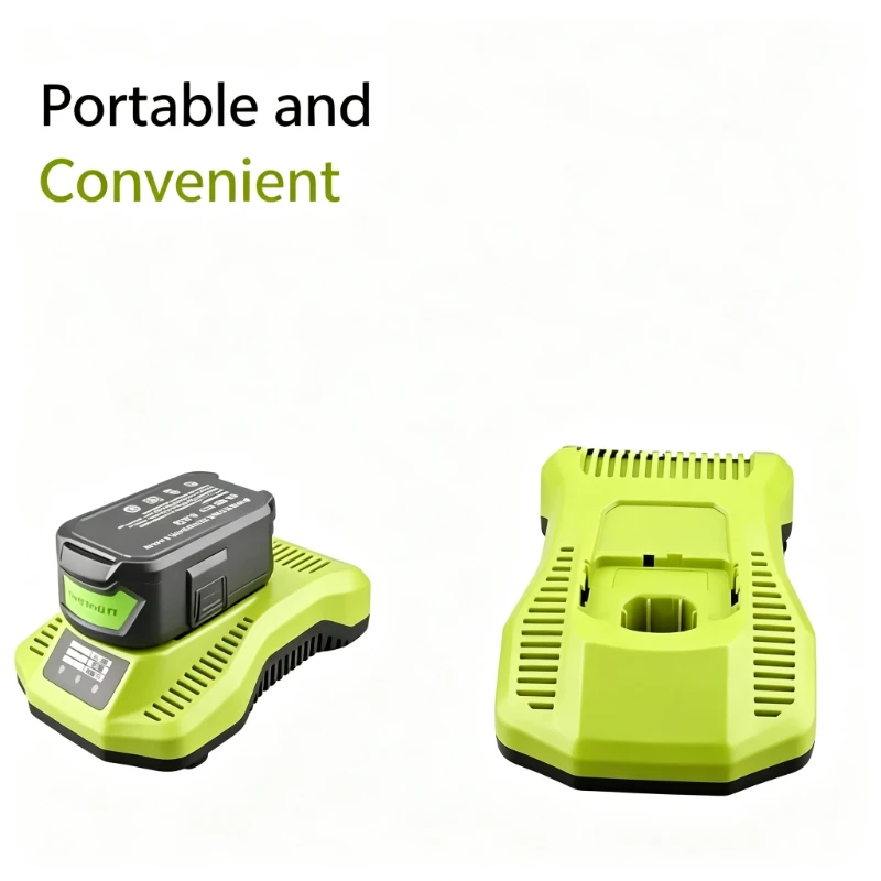 Ryobi 18V Lithium‑ion Battery Charger Replacement, Fit BPL1220 BPL1215 CB121L CB120L for Ryobi Cordless Drill & Power Hand Tools