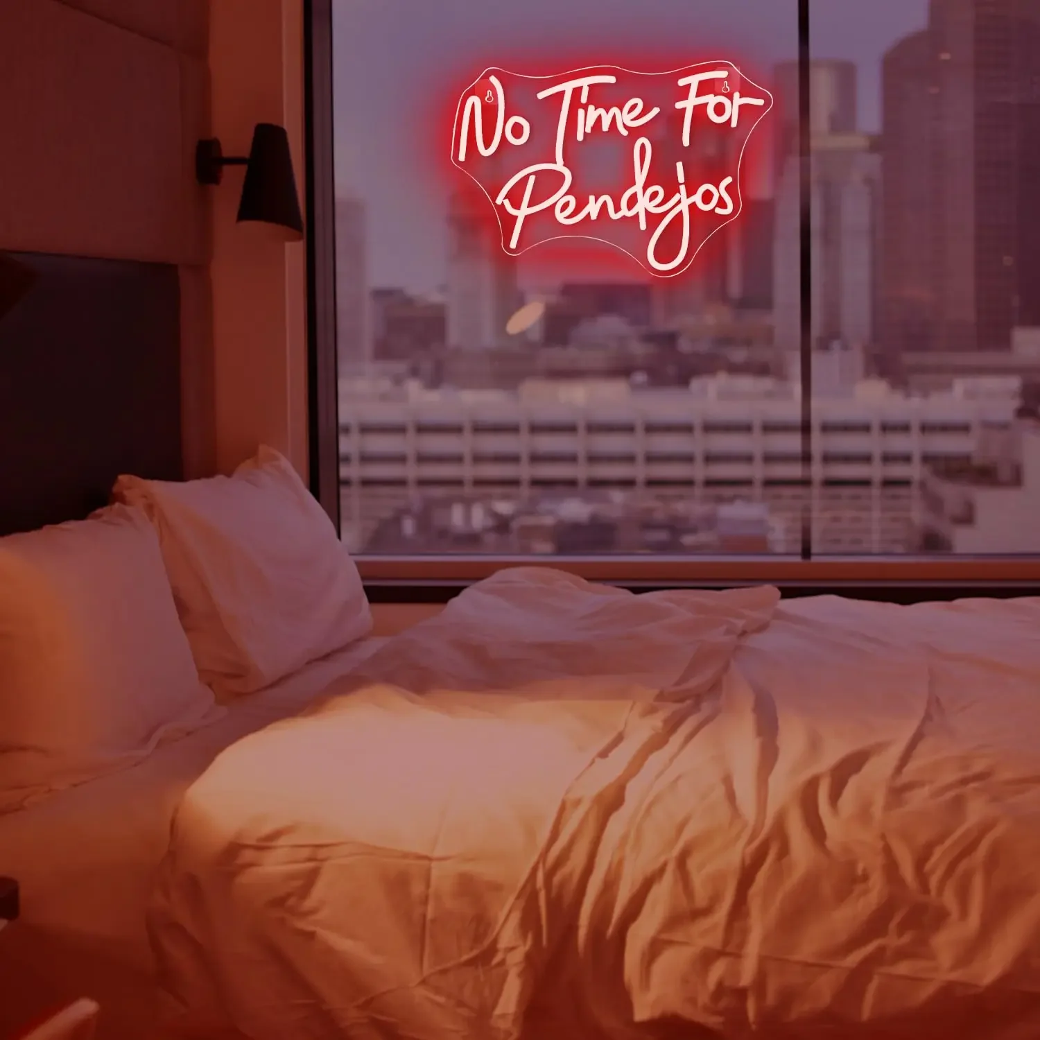 No Time for Pendejos Neon Light Spanish Language Neon Light Up Signs for Classroom Coffee Shop Bar Bedroom Study Party Room
