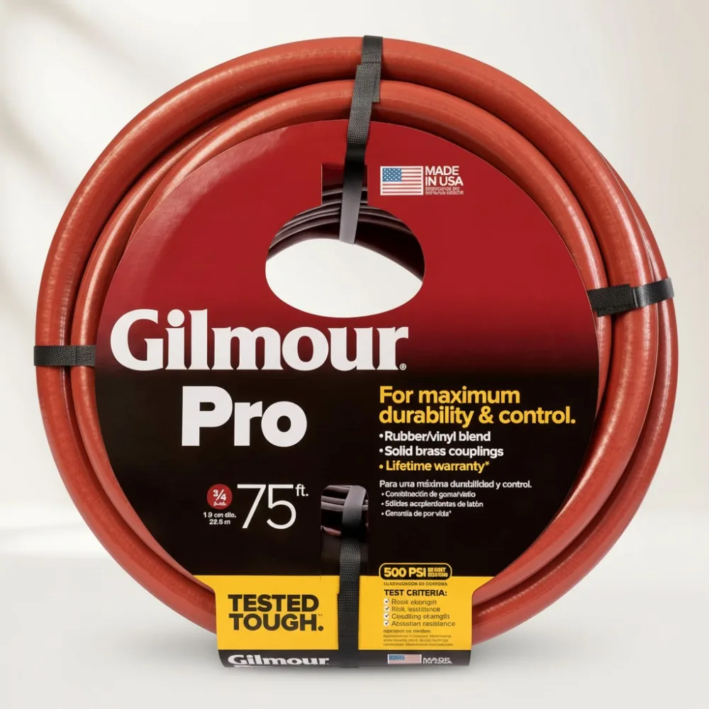 

75ft Heavy Duty Garden Hose, Kink Resistant Commercial Grade Water Hose for Outdoor Use