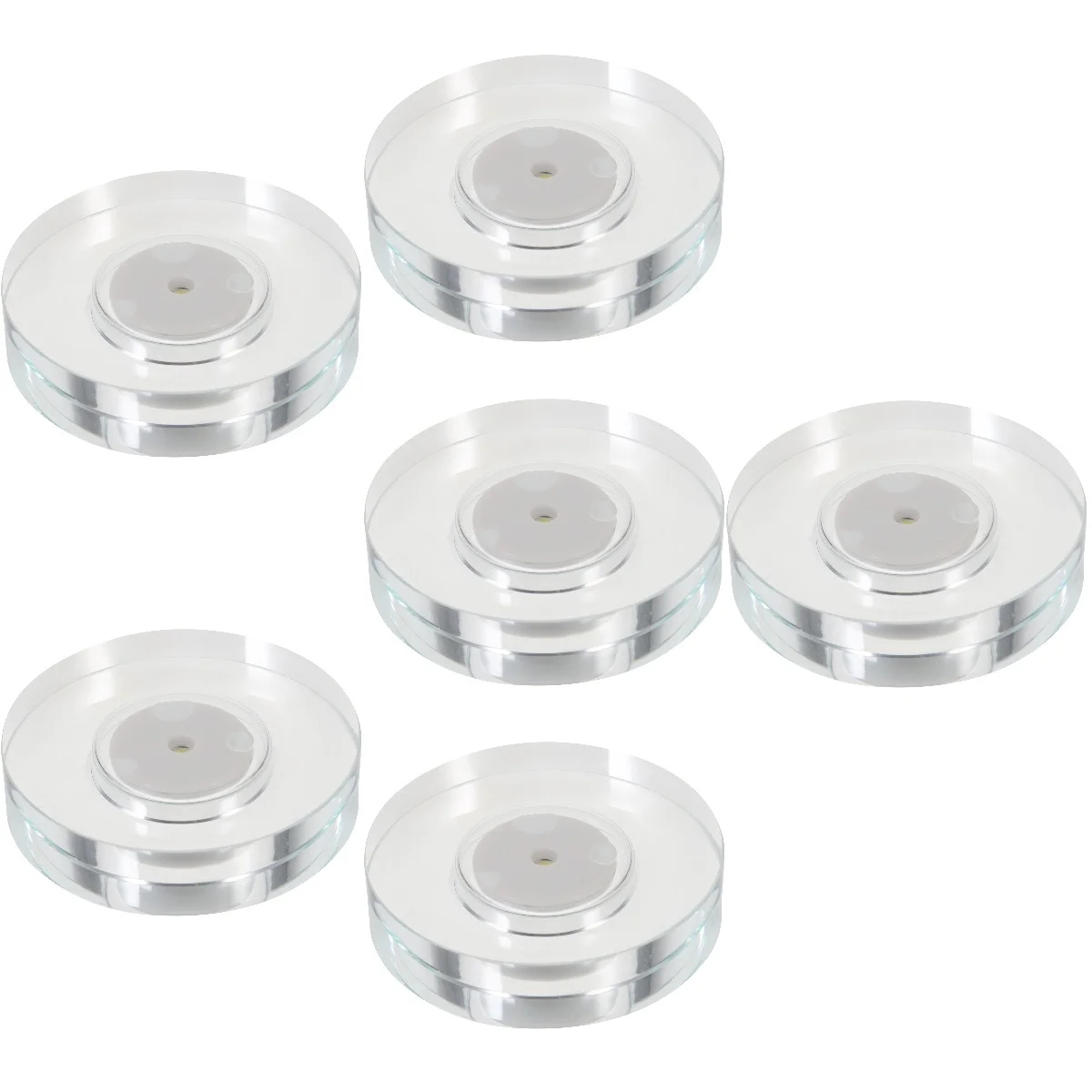 

6pcs 6 PCS Rotating Display Stand Light Base Lighted Rechargeable Led up Lamp Turning